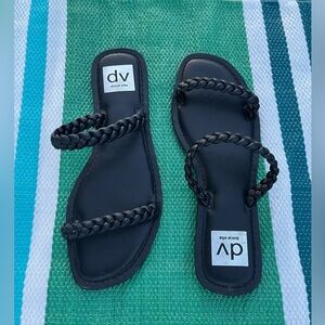 ✨🎉 Dolce Vita Black Braided Slide On Sandals Women’s Size 8